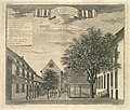 Gezicht op de woning van de gouverneur-generaal in het Kasteel van Batavia, Johann Wolfgang Heydt (tekenaar), Andreas Hoffer (graveur/etser), 1739, koperdruk op papier, collectie Koninklijke Bibliotheek, 's-Gravenhage