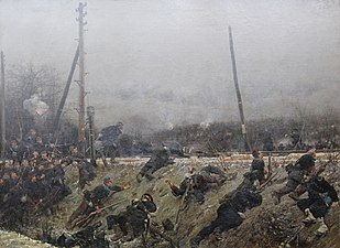 Combat sur une voie ferrée (1874), Chantilly, musée Condé.