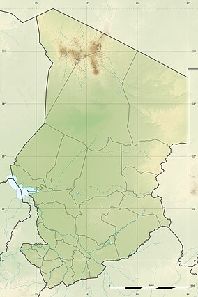 Map showing the location of Taman Nasional Zakouma