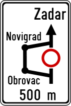 Indicator al rutei ocolitoare (Croația)