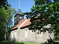 Verbretterter Dachturm der Dorfkirche Lankwitz