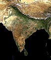 Satellitenaufnahme des Indischen Subkontinents