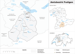 Karte von Amtsbezirk Frutigen