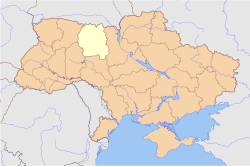 Church of St. Clare, Horodkivka is located in Ukraine Zhytomyr Oblast (country map)