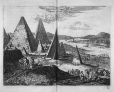 Olfert Dapper, Description de l'Afrique (1665), note the two different displays of the Sphinx.