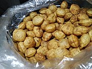 Puri, made of wheat flour, which is used in panipuri.