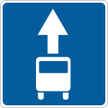 Lane for buses begins