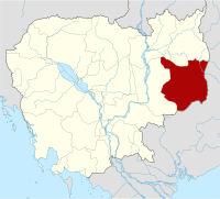 蒙多基里省喺柬埔寨嘅位置