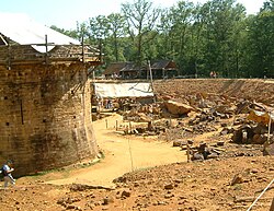 La construction à l'ancienne du Château de Guédélon