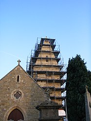 The church of Saint-Martin during its restoration in 2004