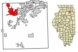 Location of Plano in Kendall County, Illinois.