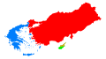 Image 25   Under the control of the Republic of Cyprus   The Turkish Republic of Northern Cyprus   Turkey   Greece (from Cyprus problem)