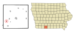 Location of Maloy, Iowa