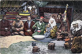 Kazakh familia bat Yurta baten barruan, 1911/1914