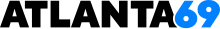 The words "Atlanta 69" in a bold sans-serif font. "Atlanta" is in black and "69" is in light blue.