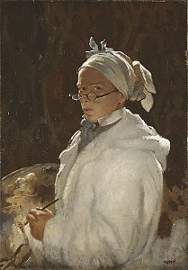 Selsportret mei bril, (1907), Laing Art Gallery