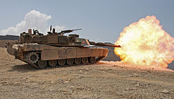 Firing M1A1 tank in Djibouti