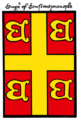 Wappen des „Kaisers von Konstantinopel“ (herald. Manuskript, England, 15. Jh.)