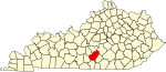 State map highlighting Adair County