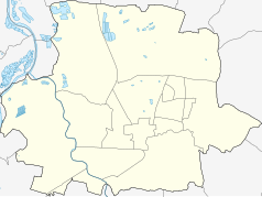 Mapa konturowa Tarnowa, na dole po lewej znajduje się punkt z opisem „Mościce”