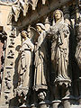 Archangel Gabriel at the façade of the Cathedral of Reims, late 13th century