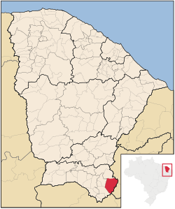 Localização de Mauriti no Ceará