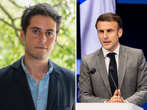 Image illustrative. Gabriel Attal en 2017 et Emmanuel Macron en 2024.