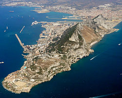 Luchtfoto van Gibraltar