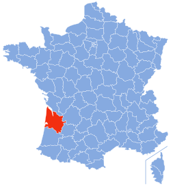 Localizacion de Gironda en França