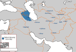 Peta Dinasti Sallariyah pada masa kejayaannya