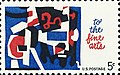 Stuart Davis (1892–1964) U.S. postage stamp, featuring a detailed study of Cliché, 1964.