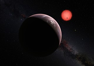 TRAPPIST-1的三顆行星環繞母恆星想像圖。