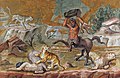 "Kamp mellem kentaurer og vilde bæster" mosaik i spisehallen (120–130 AD). Altes Museum Berlin