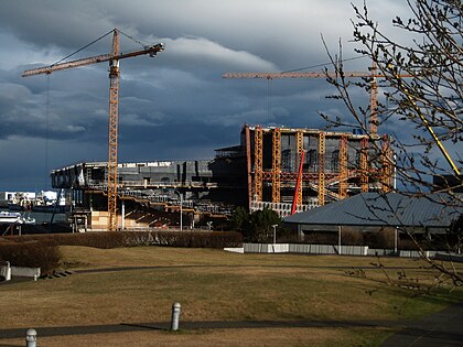 Bygningen under opførelse