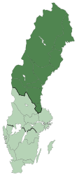 A região histórica da Norlândia (Norrland)