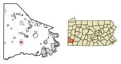 Location of Green Hills in Washington County, Pennsylvania.