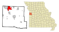 Location in the state of Missouri