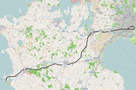 Spoorlijn Kopenhagen - Korsør op de kaart