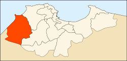 Map of Algiers Province highlighting Zéralda District