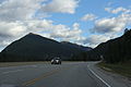 Looking east at Kicking Horse Pass from the Trans-Canada Highway