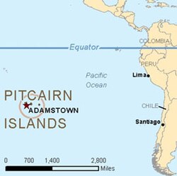 Location of Pitcairn Islands