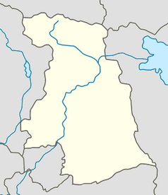 Mapa konturowa prowincji Kotajk, blisko centrum po lewej na dole znajduje się punkt z opisem „Abowian”