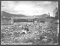 El primer pont de ferro sobre el riu Segre, cap a l'any 1905.[nota 4]