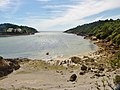 La ria du Bélon : vue vers l'aval depuis la pointe de Questélan.