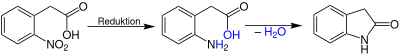 Reaktionsschema Baeyer-Oxindol-Synthese