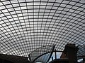 The massive glass roof of Cabot Circus protecting shoppers from the elements