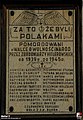 Tablica upamiętniająca radomskich kolejarzy zamordowanych przez Niemców w latach 1939–1945.