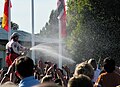 Daniel Elena célébrant la victoire au Rallye d'Alsace 2010