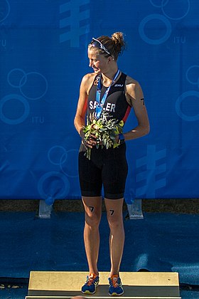 Sophia Saller beim Grand Final der WM-Rennserie in Edmonton, 2014