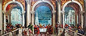 《列維之家的盛宴》，保罗·委罗内塞，1573年。背景中出現了許多科林斯式的柱子